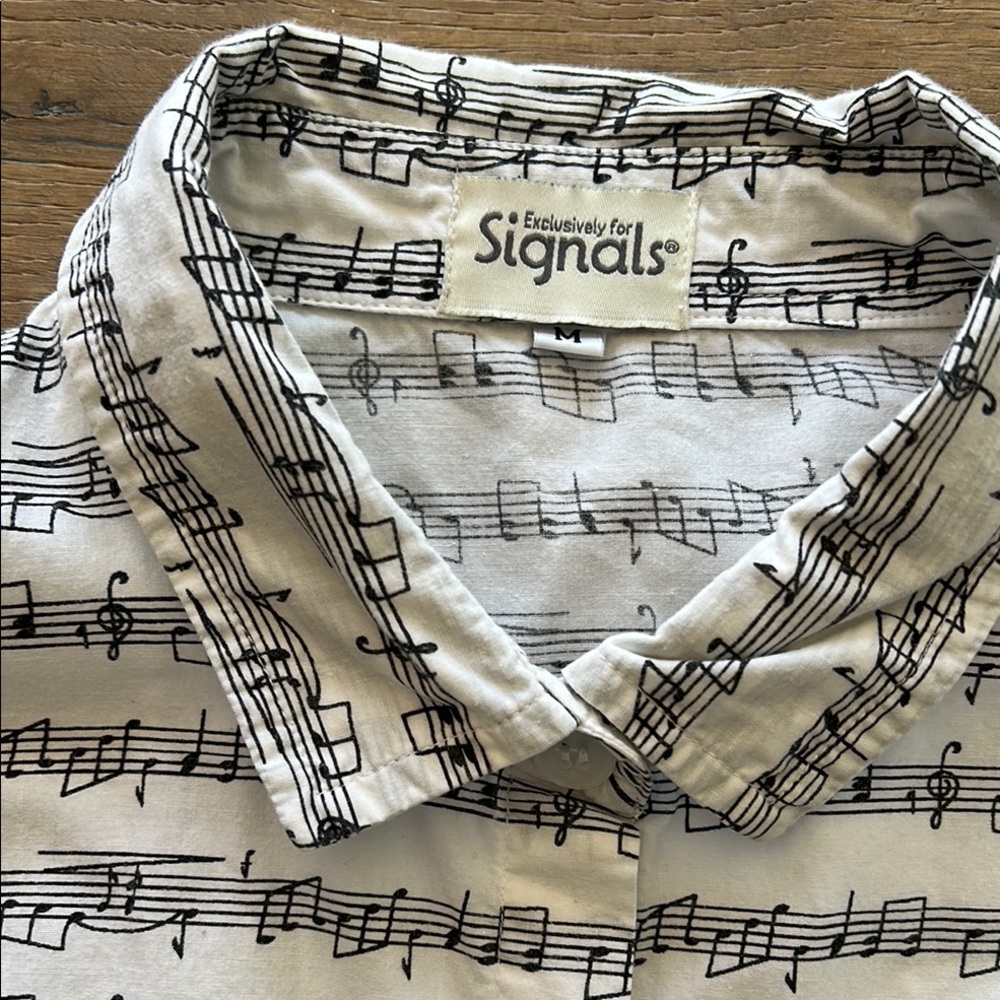Musical Notes Striped Shirt - Picture 2 of 5